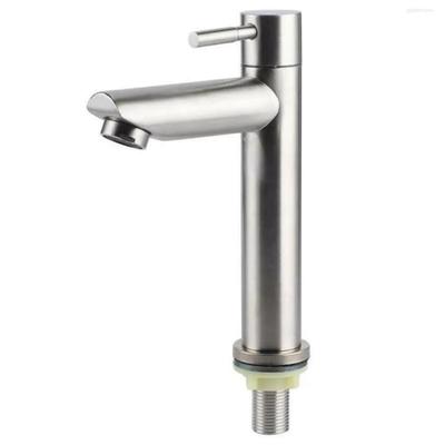 PLEAVIT Single-Lever Stainless Steel Lavatory Faucet, Water-Saving, 18cm, for Toilets, Sinks, and Hand Wash Basins