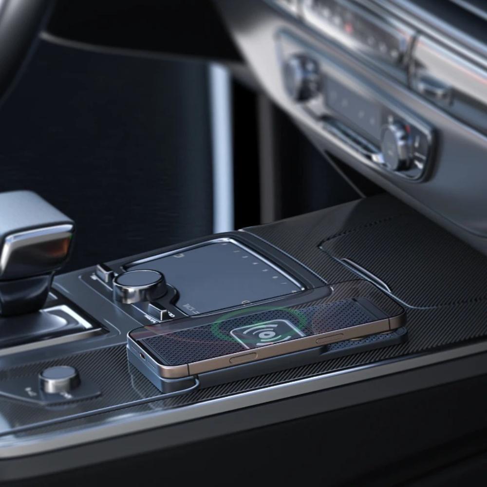 New 1M Long Wireless 2 In 1 Quick Charging Mat Home Car Mobile Adapter Stand Holder USB / TYPE-C Universal Car Wireless Charger