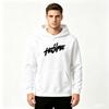 Men's Casual Graffiti Print Pullover Hoodie Long Sleeve Loose Fit Hooded Sweatshirt For Daily Wear