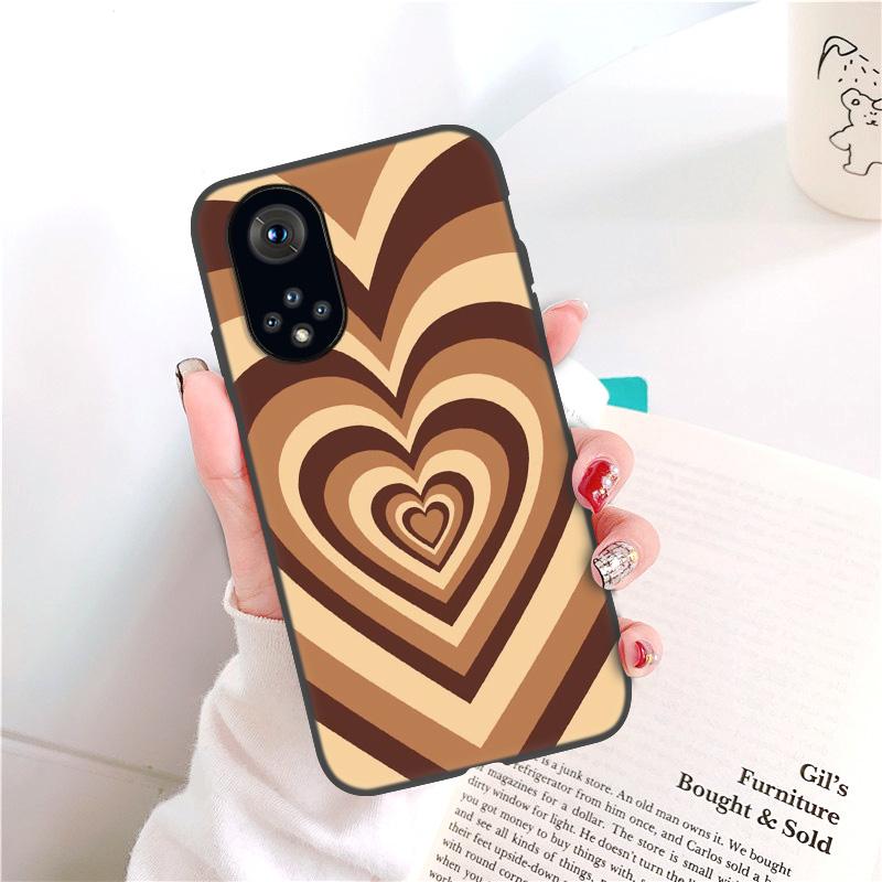P30 Lite Case for Honor 9S Cover Silicone Funda Honor 9C 9A 10i 8A 10 50 Cases for Huawei P 30 Pro P40 P20 Love Heart Black Capa