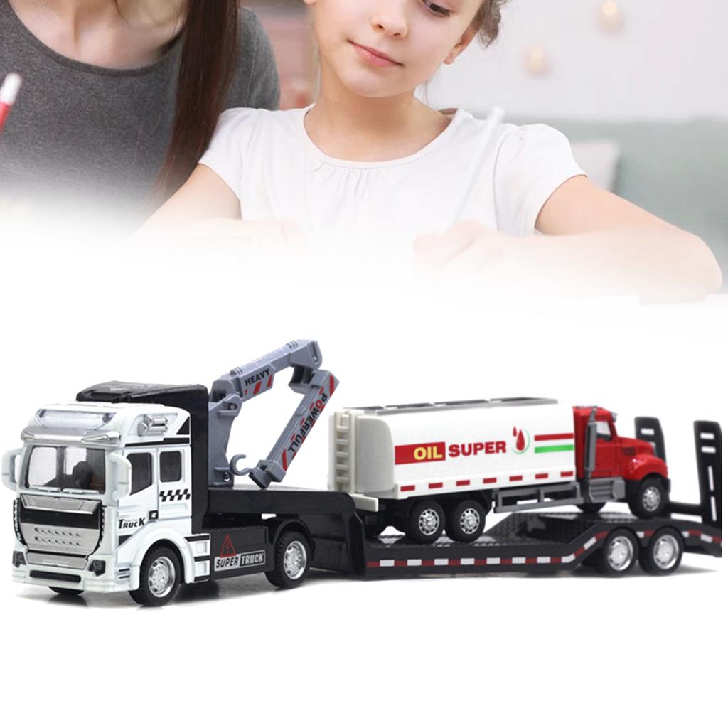 Auto im Maßstab 1/50, Spielzeugautomodell, hochsimuliertes LKW-Modell, mehrere Designs, Pullback-Anhänger, Müllwagen, Benzintransport, Hygiene