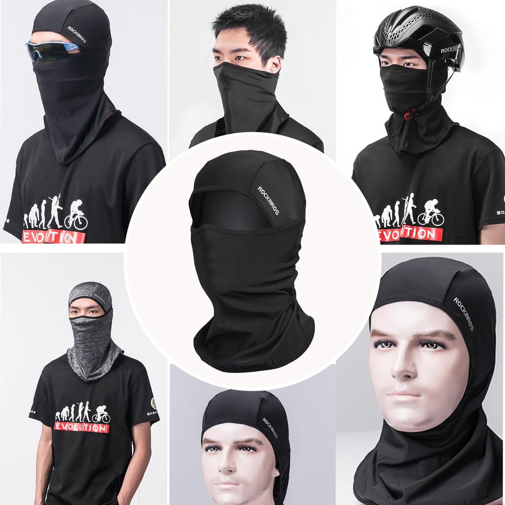 ROCKBROS Balaclava Face Summer Face Sun UV Perfect for and Outdoor Sports Mask, Cover, Balaclava, Protection, Cooling, Reusable, Washable, Breathable,