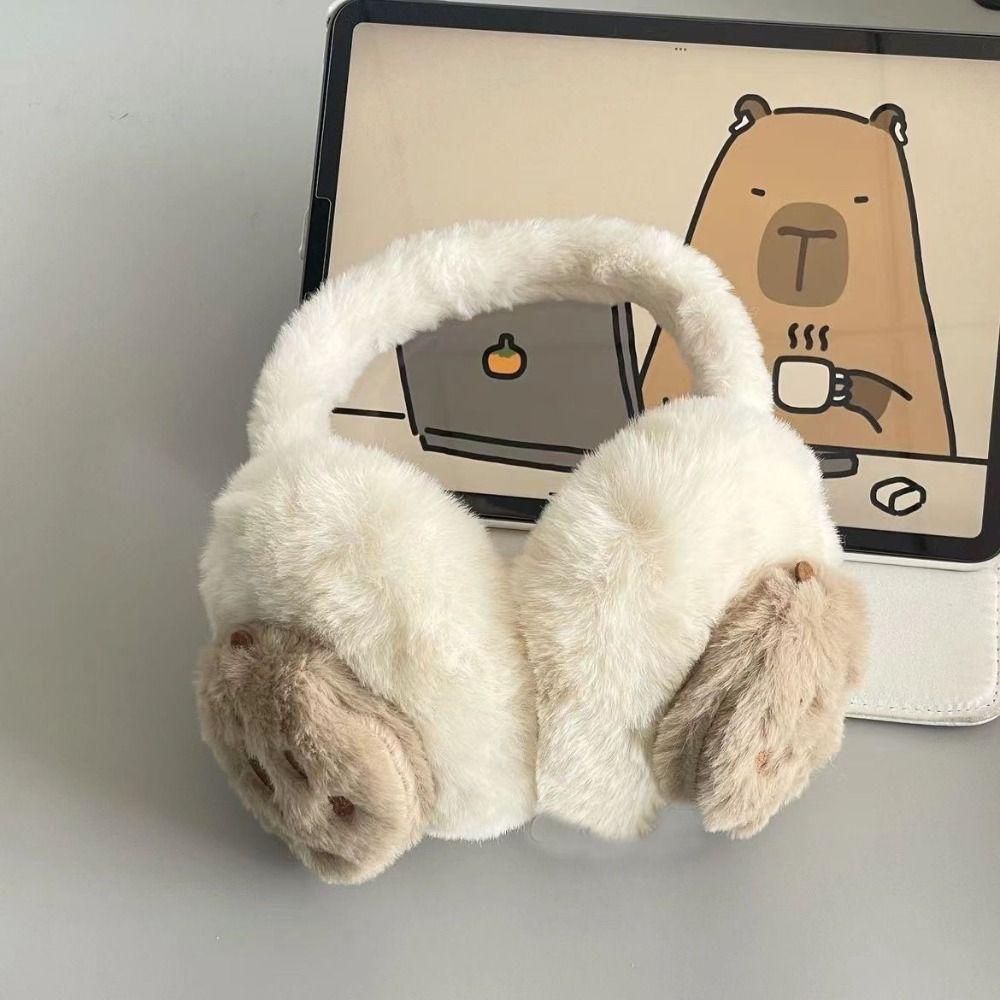 Cartoon Ear Warmer Warm Earmuffs Cute Gloves  Women