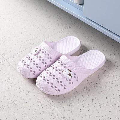 Pantoufles d'été pour femmes Nouvelles Baotou Chat Maison Salle de bain Femmes enceintes Paresseuses Baotou Pantoufles ajourées Femmes