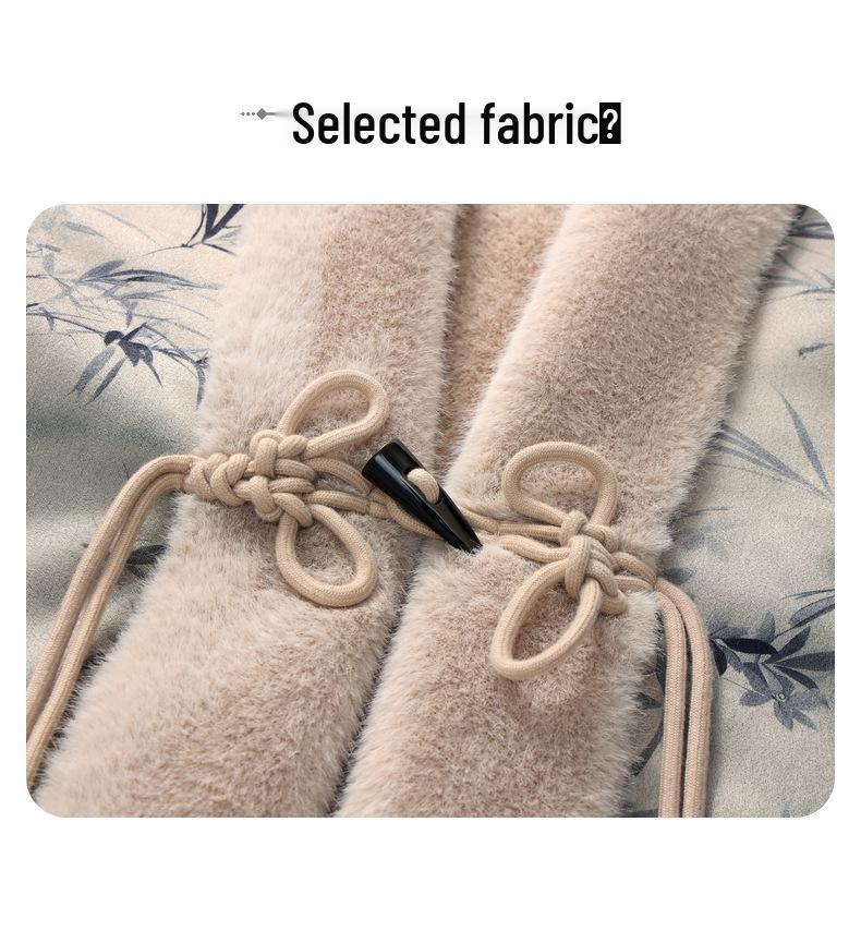 Mom's Winter Mink Fleece Mid-Length Coat: Warm, Thick Fur Coat for Middle-Aged & Elderly Women - National Style, Perfect for New Year.