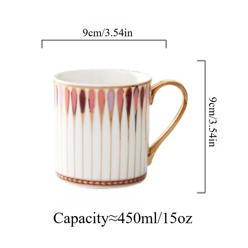 Nordic Luxury Hand-Painted Gold Ceramic Coffee Cup Office Mug Afternoon Tea Cups Household Drinkware