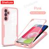 360 Full Body Front+Back Clear Case Shelluxe For Samsung Galaxy A55 A35 A25 A15 A05 A54 A34 A24 A14 Silicone Double Sided Cover