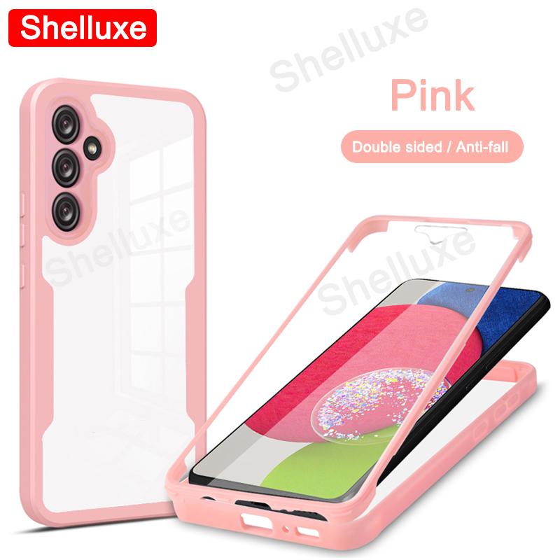 360 Full Body Front+Back Clear Case Shelluxe For Samsung Galaxy A55 A35 A25 A15 A05 A54 A34 A24 A14 Silicone Double Sided Cover