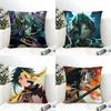 Genshin Impact Xiao Cushion Cover Eco Linen Pillow Case DoubleSided Print Breathable Durable Zipper Home Decor Gift