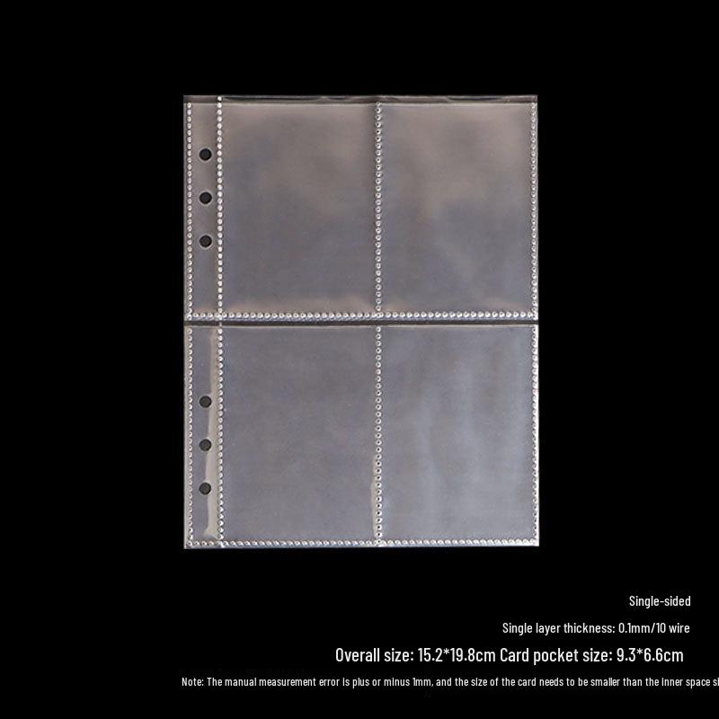 Polaroid A5 6-Hole Photo Album Refill Pages, Transparent PP, 76543 Inch, Loose-Leaf