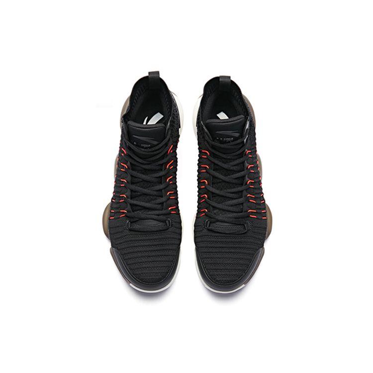 Anta NASA Basketball Culture High-Top Shoes Men Sneakers Black Red 91831190-4