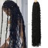 Synthetische Haarverlängerungen - Weiche Butterfly Locs Häkel-Dreadlocks Flechtverlängerungen mit lockigen weichen Strähnen