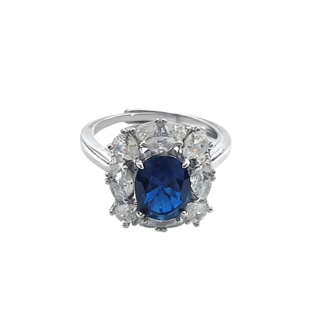 Premium Bright Treasure Jewelry Ruby Ring Women'S Light Luxury Premium Sense Opening Design Luxury Sapphire Ring