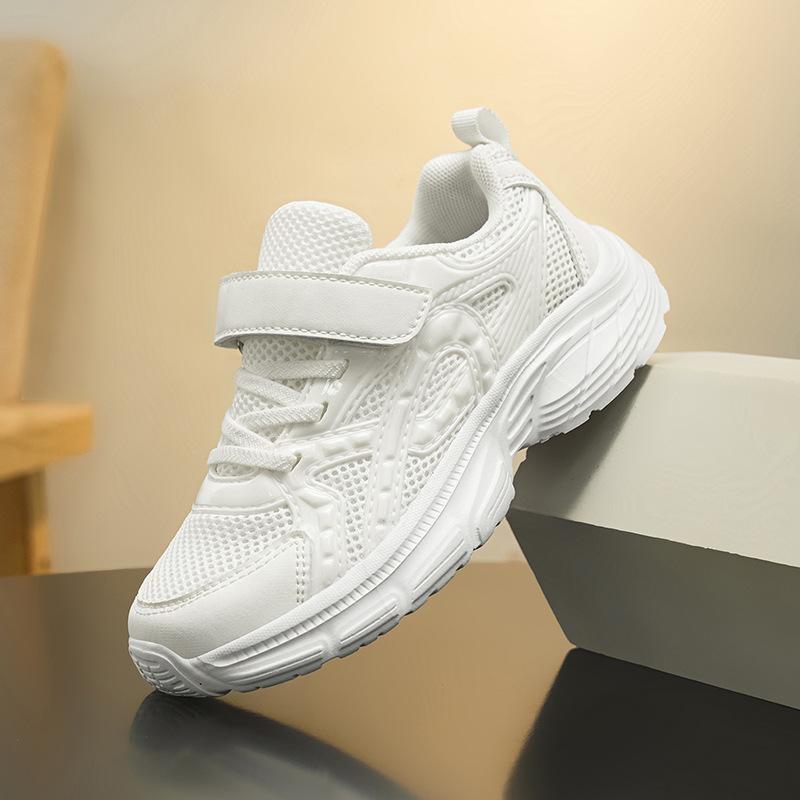 Boys' White Sneakers, Mesh Girls' White Sneakers, Autumn Black Student Shoes, Big Kids' Sneakers for Performances