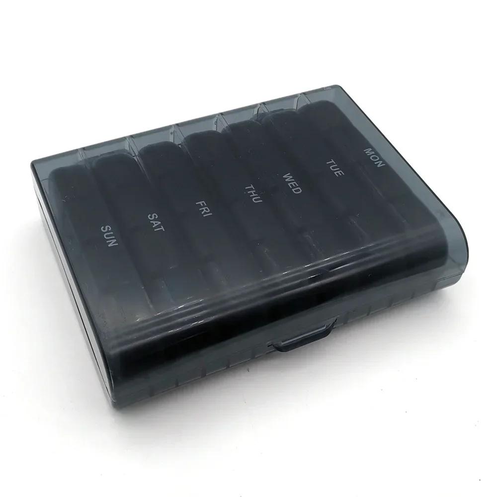 Pill Cases Box Organizer 7 Days 28 Grids 4 Times Portable Travel with Large Compartments for Vitamins Medicine Tablet Fish Oils