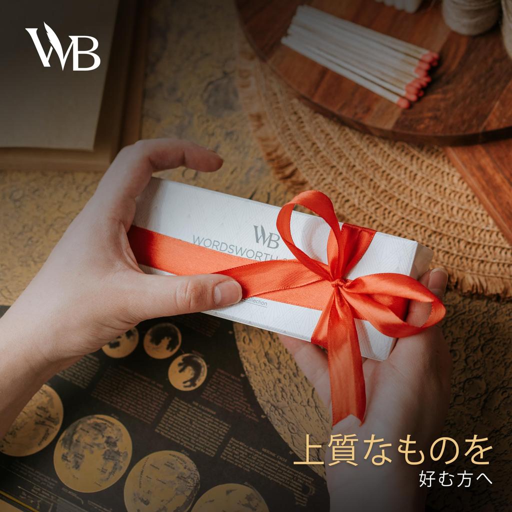 Wordsworth and Black Rollerball Pen Beautiful Luxury Pen with Bamboo Cherry Wood Gold Best Rollerball Gift Set Pen for Men and Refillable Point Office