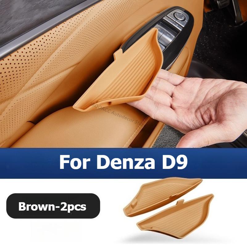 For BYD DENZA D9 2025 2026 Car Door Inner Handle Bowl Storage Pad Silicone Anti-scratch Side Door Storage Groove Mat Accessories