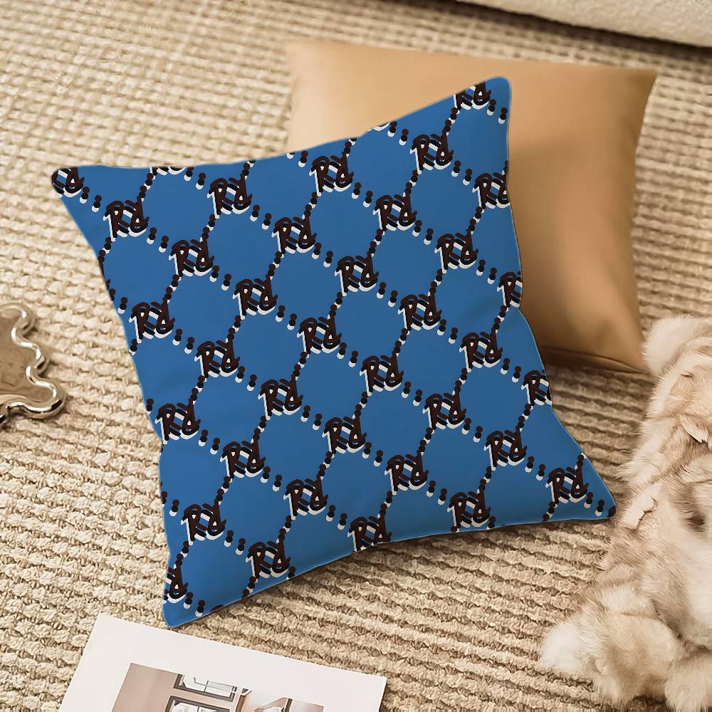 Alphabet Texture Pillow Case Anti-dustmite Invisible Zipper Sofa Bed