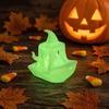 Atmospheric Holiday Props 3D Printed Halloween Boat Figurine, Spooky Ghost Pumpkin Home Accents Ship Statue for Party Tabletop Decor Festive