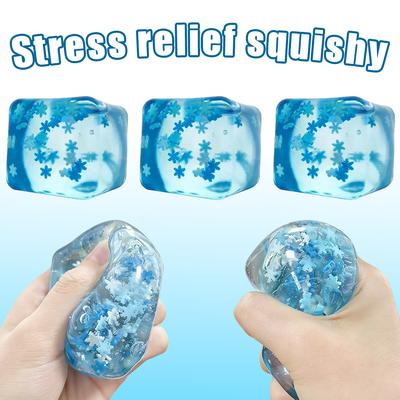 Selling Snowflake Ice Beads Squeeze Toy Slow Rebound Stress Ball Decompression Vent Toy Surprise Gift In Stock