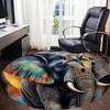1PC Elephant Office Round Area Rug, Indoor Mat Suitable ForOffice, Under Office Chairs Bedroom Living Room Home Decor, Room Deco, D030