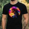 Men's T-Shirt Cowgirl Holographic Motif Cotton Size XS To 5XL
