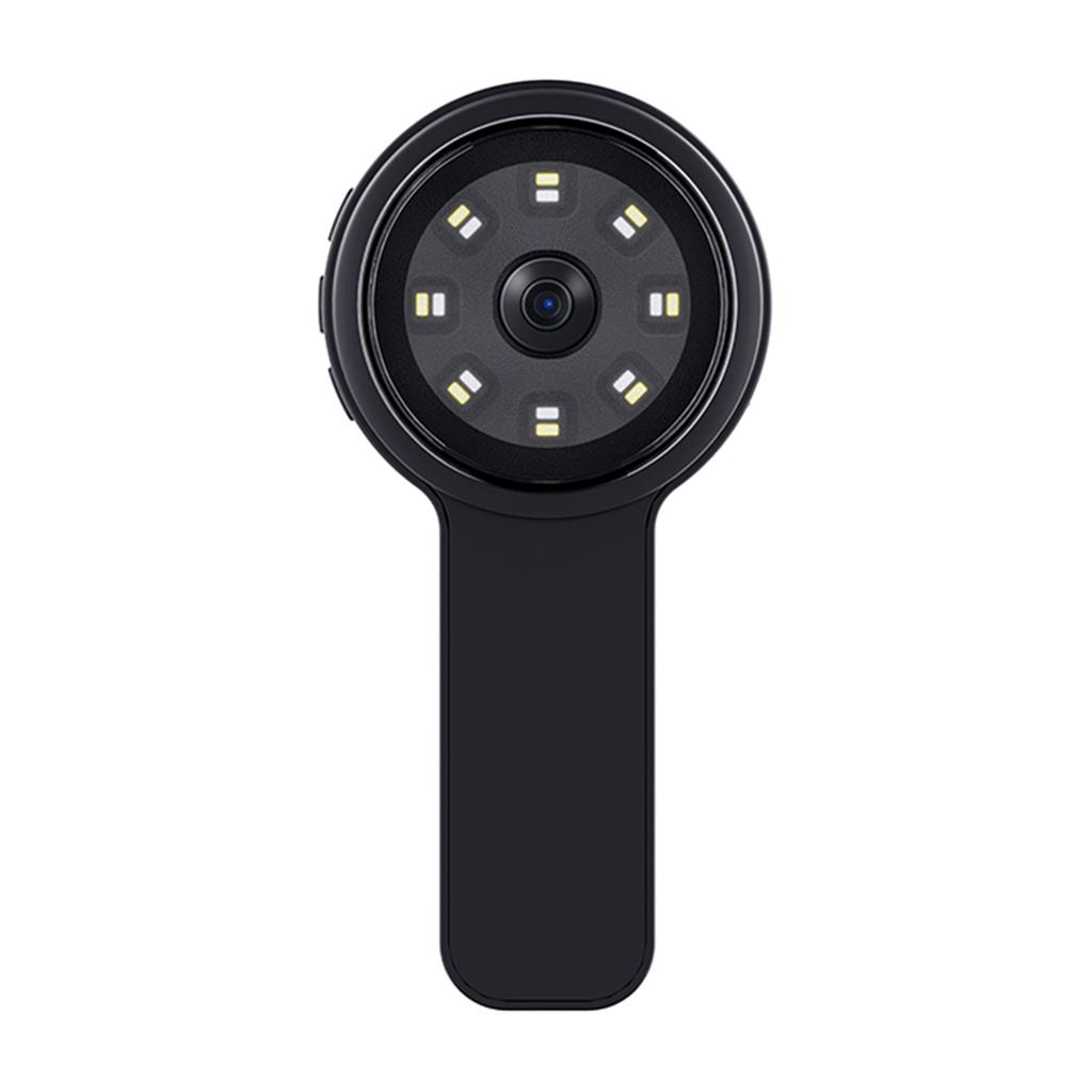 2 Inch Smart Handheld Magnifier with High Definition Screen 5 200X Zoom 16 LED Lights Magnifying Glass Black