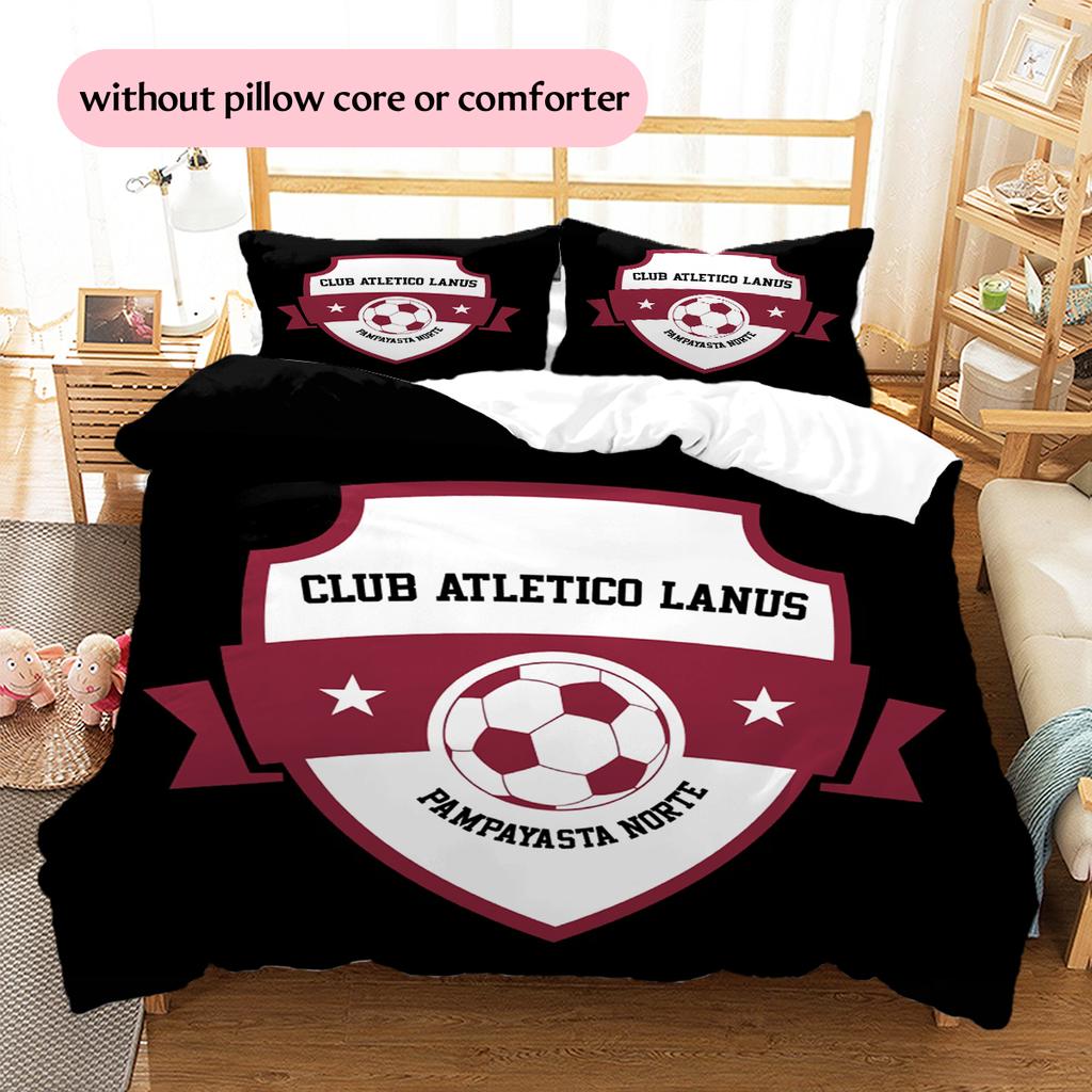 Club Atletico Lanus Pattern Bedding Home Decoration Birthday Gift (1 * duvet cover + 2 * pillowcase, without core)