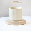 Cream Yellow Ceramic Flower Pot - INS Style, Light Luxury Succulent Phalaenopsis Planter, 2.5 Cups