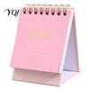 Durable Spiral Bound Calendar 2027 English Desktop Calendar, Minimalist Table Planner with Gold Easy Viewing Monthly Foil Cover, Thick Paper, 18-Month