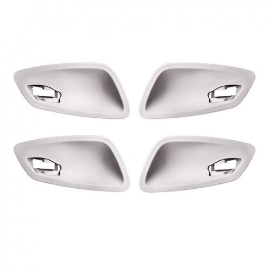 4pcs ABS Carbon Fiber Car Interior Door Handle Bowl Trim For BMW 3 E90 2005-2012