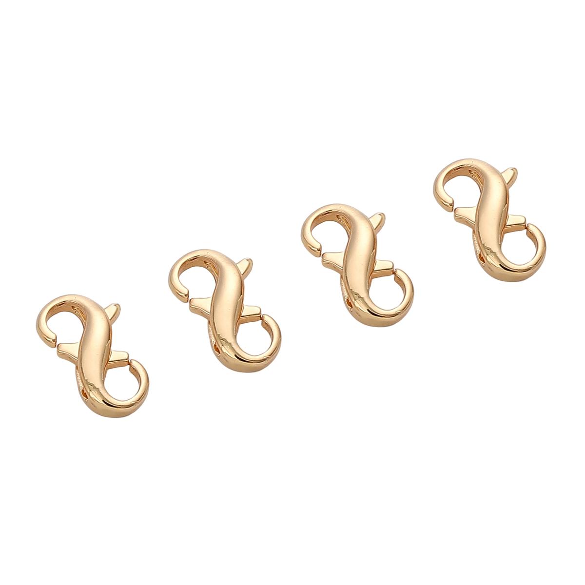 

Медные 8-образные пряжки-застежки для самостоятельного изготовления ювелирных изделий, браслетов, ожерелий, аксессуаров для рукоделия 8x13mm золотистый