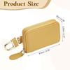 Genuine Leather Car Bike Key Universal Zippered Key Case Yellow [uxcell] Case, Design, Bag, Unisex,