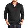 Men's Casual Half-Zip Pullover Hoodie, Long Sleeve Stand Collar