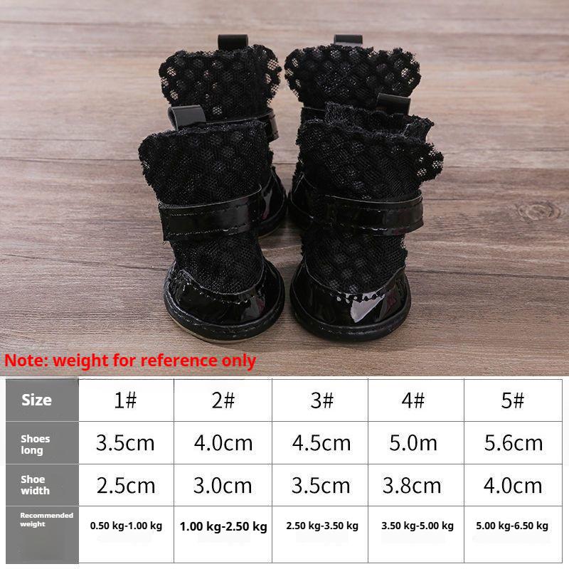 

Товары для животных Светоотражающие сандалии для домашних животных Летняя тонкая сетчатая обувь с защитой от падения No. 5