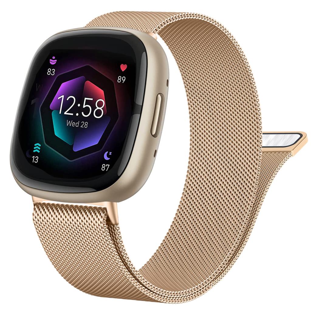 Milanese Loop strap for Fitbit versa 4 3 Band Sense/Lite band Magnetic Stainless Steel metal belt Bracelet correa Fitbit versa 2