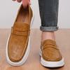 Brand Spring New Men'S Round Toe Breathable Loafers High Quality Men'S Comfortable Thick Soled Fashionable Casual Leather Shoes