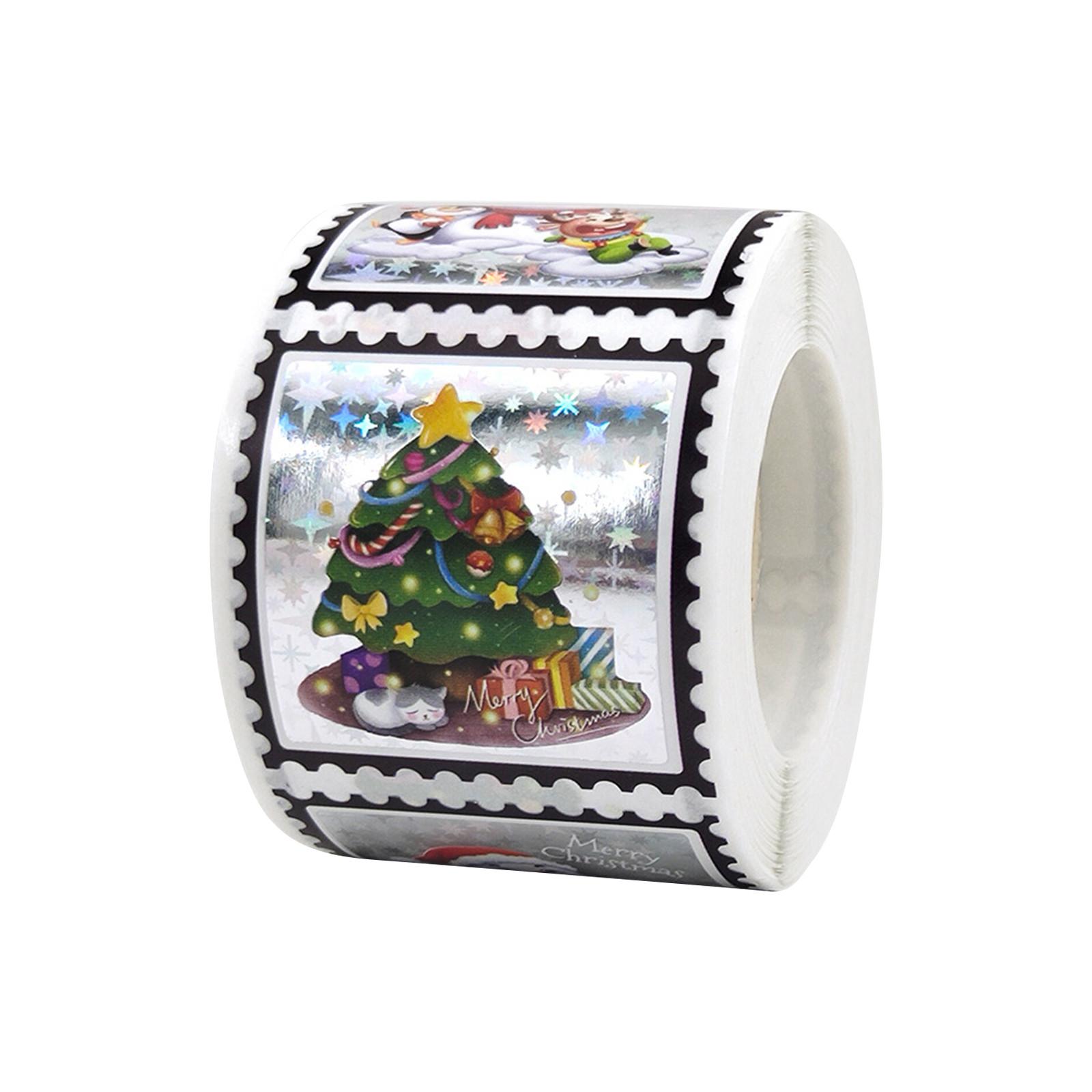 

300 шт., наклейки с Рождеством, бронзовые наклейки, уплотнительные этикетки, наклейки для DIY, подарочная упаковка для выпечки, конверт, канцелярские товары, декор One Size серебряный