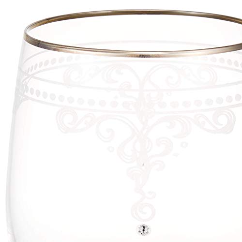 JILL STUART Paar Gläser, 250cc, Klar, Set mit 2 Stück, Stilvolle und Niedliche Becher, Hochzeitsgeschenk, Hergestellt in Japan, In Geschenkbox und Geschenkpapier verpackt, GW4132-42182