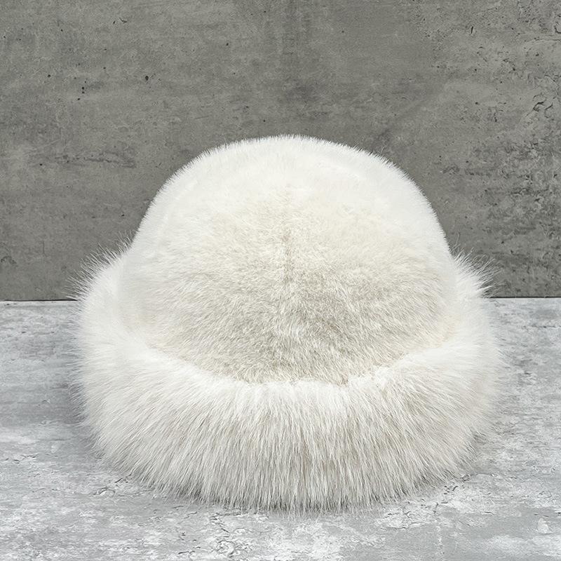 Plush Landlord Hat Women'S Cold And Warm Hat Northeast Basin Hat Ear Protector Hat Shows The Tide Of Small Bucket Hat