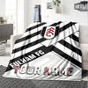 Name Custom Fulham FC Logo Print Flannel Blanket High Quality Warm Comfortable Cover for All Seasons Perfect for Gifts Home Decor