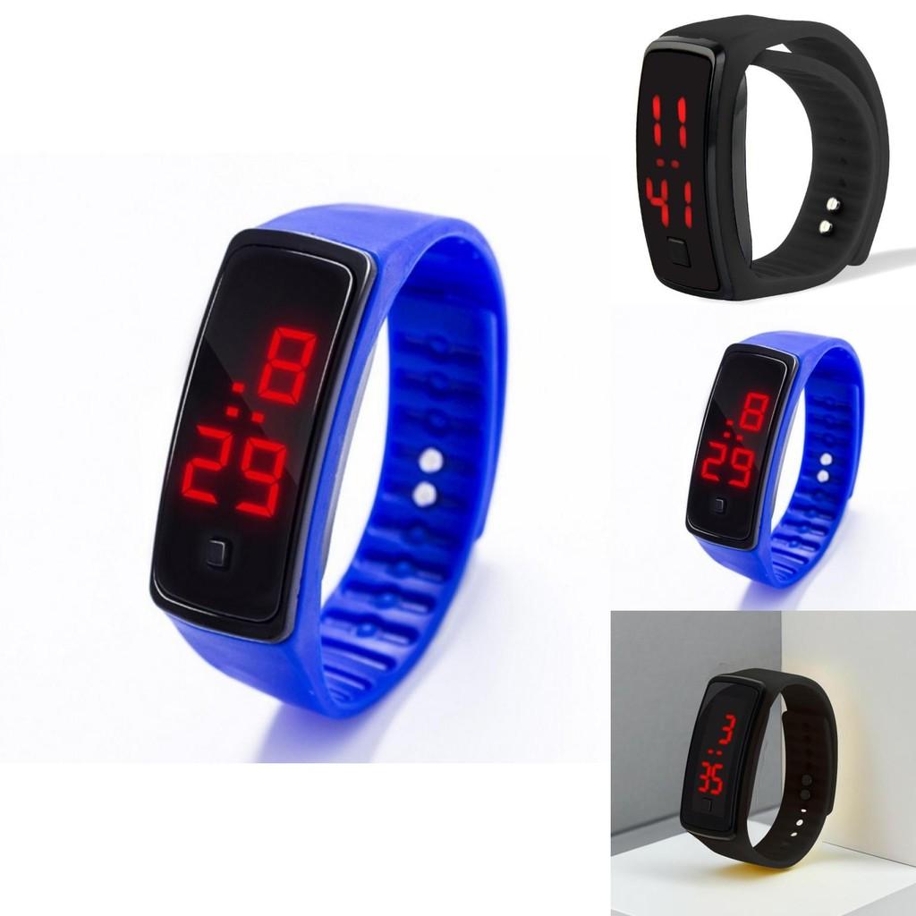 Childrens Digital Led Electronic Watch With Plastic Band For Kids And Students