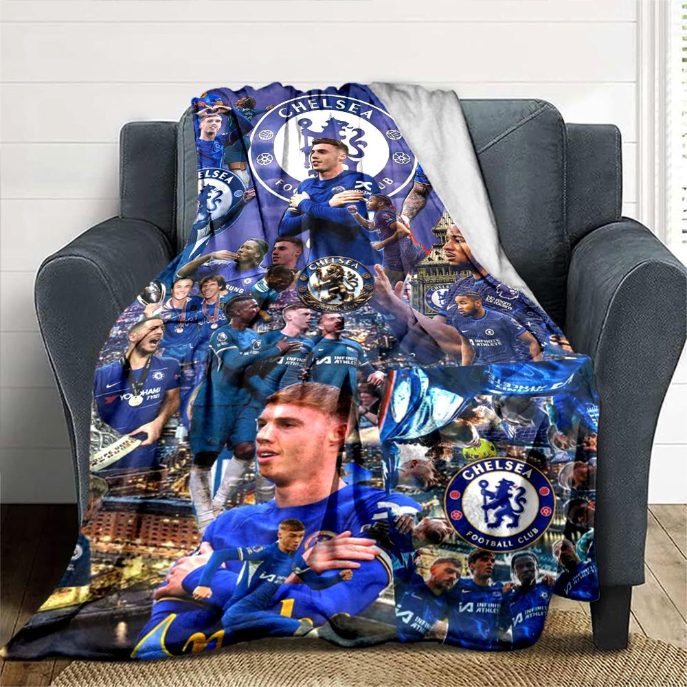 Chelsea Fc Football Player Blanket Durable Comfort Perfect for Office Chair Livingroom Picnics Four Seasons Multipurpose Stylish Decor