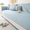 Solid Color Summer Couch Cover Little Fresh Sofa Cushion Non-slip Lace Sofa Cushion Ice Silk Sofa Cover Cool Couch Cushion Towel