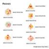 7 Pcs Flower Resin Golden Number Sharp Edge Dice Polyhedral Dice Suitable for Role-Playing RPG    Board Game