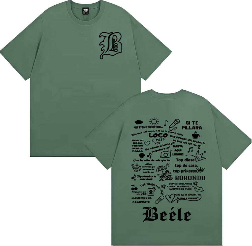 

Rapper Beele Borondo Tour 2025 Printed Tee Shirt Men Women Clothing Cotton Short Sleeve T-shirt Harajuku Hip Hop Fashion T Shirt 4XL