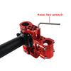 SENQI Short Reach Lightweight Aluminum CNC Adjustable for Folding Bicycles Stem, Alloy, Machined, Handlebar, 25.4mm (Black)