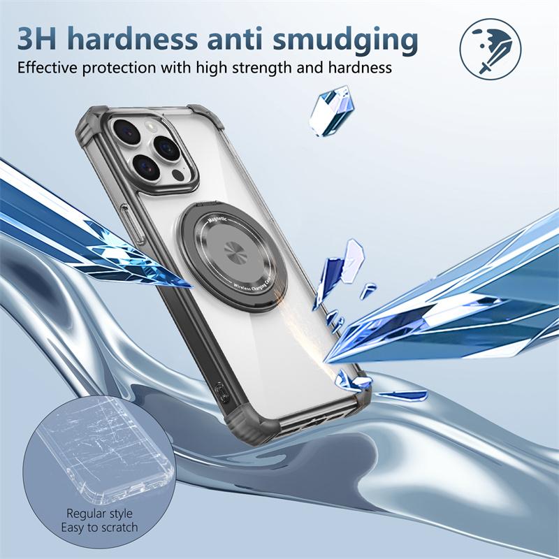 Průhledný magnetický kroužek pro pouzdra s bezdrátovým nabíjením MagSafe pro iPhone 15 14 13 12 11 15 Pro Max Nárazuvzdorný kryt Příslušenství