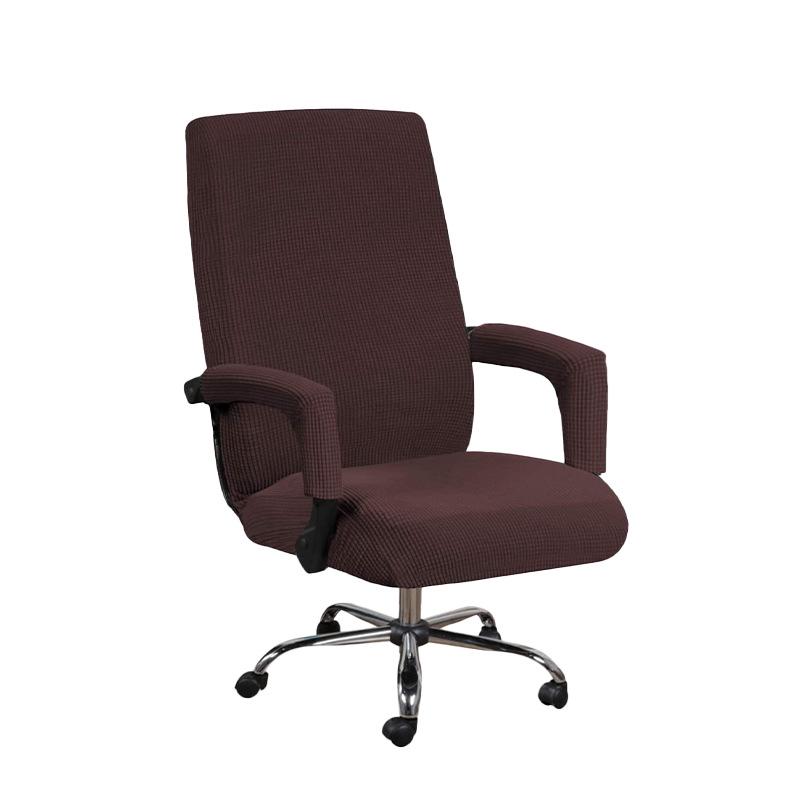 Elastic Polyester Corn Grid Fabric Chair Cover - Dustproof, Wear-Resistant, Stretch Seat Cover for Home and Office Chairs with Armrests.