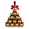 Corgi Butt Christmas Ornament 2D Acrylic Funny Dog Butt Stacking Xmas